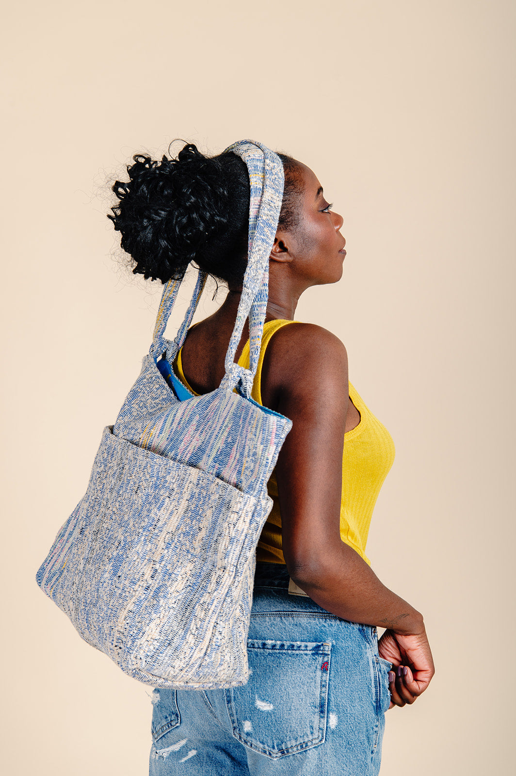 Crafs by Solid Handwoven Sari Bag India