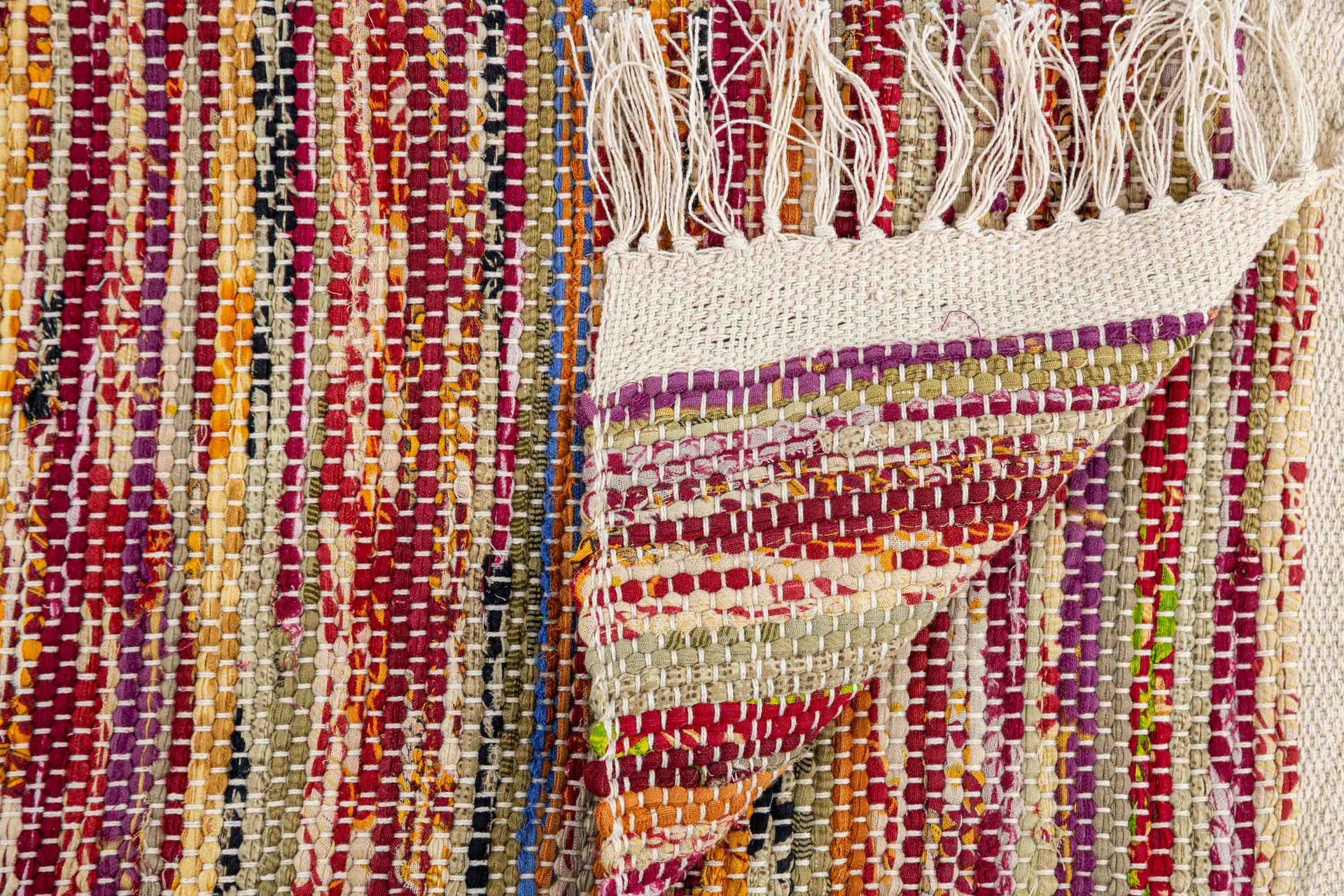 New Handwoven Sari Showermat -(Earth Vibes)