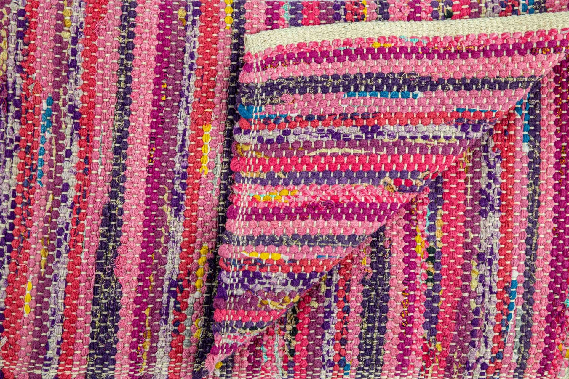 New Handwoven Sari Placemat set of 4 (Pink &amp; Purple)